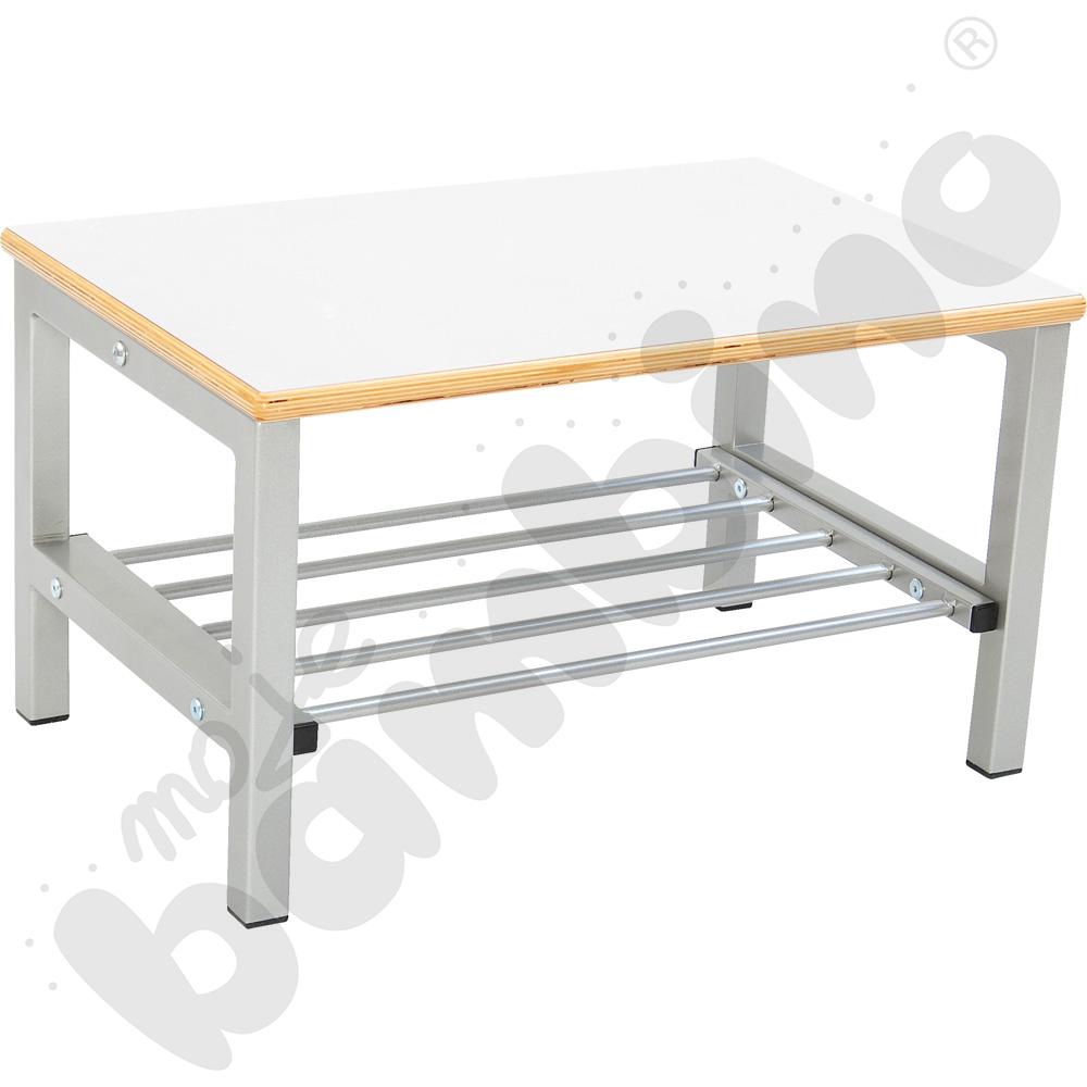 Ławeczka Flexi do szatni 2 os. wys. 26 cm biała