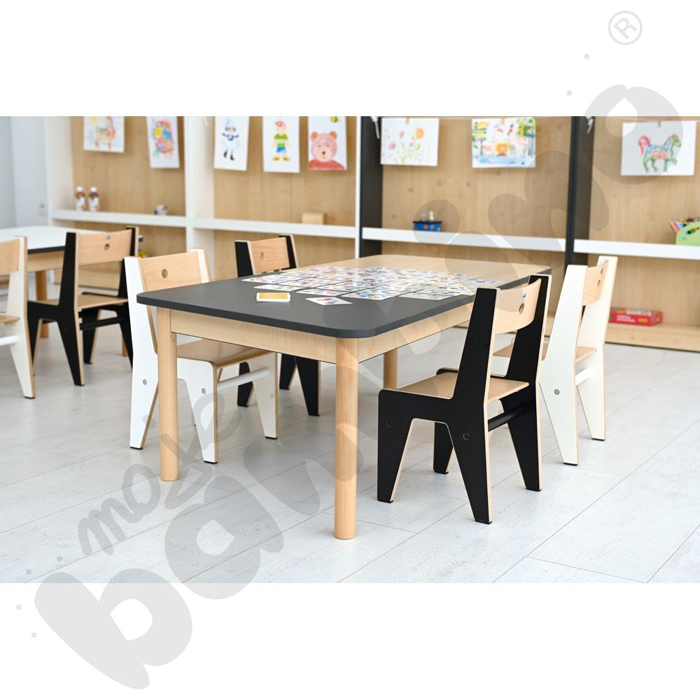 Czarne krzesło FLO 26 cm