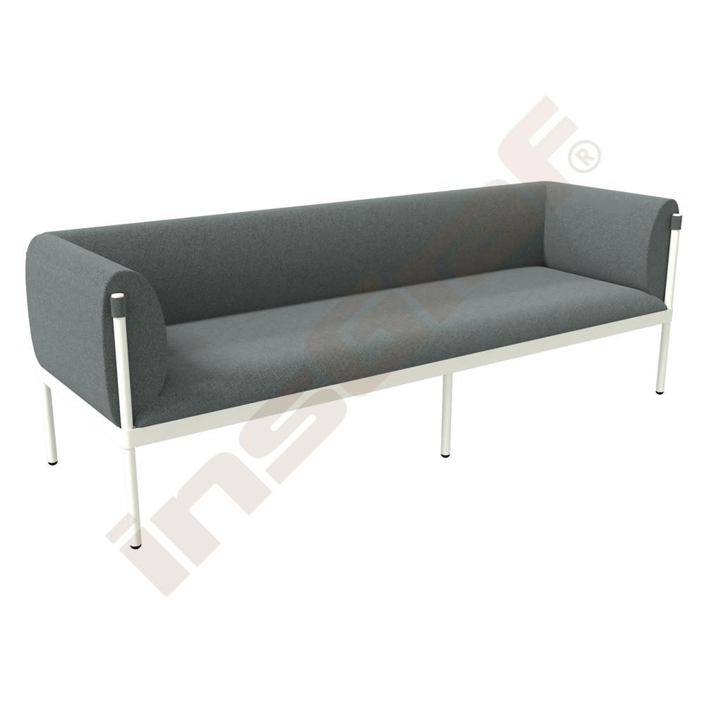 Dreisitzer Stilt, niedrige Lehne, grau