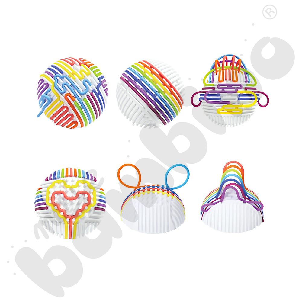 Piłka sensoryczna z kolorowymi paskami