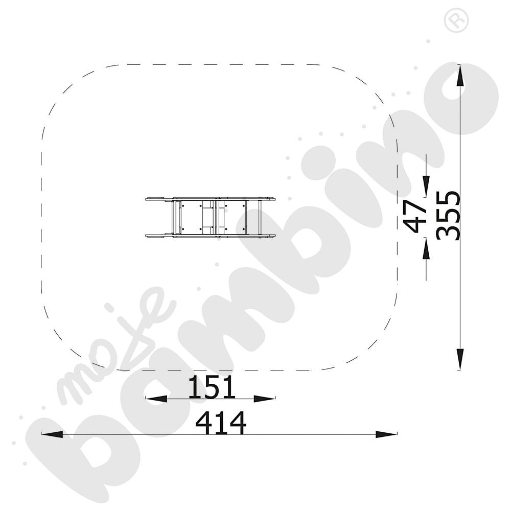 Universum - wahadłowiec na sprężynach na podstawie metalowej