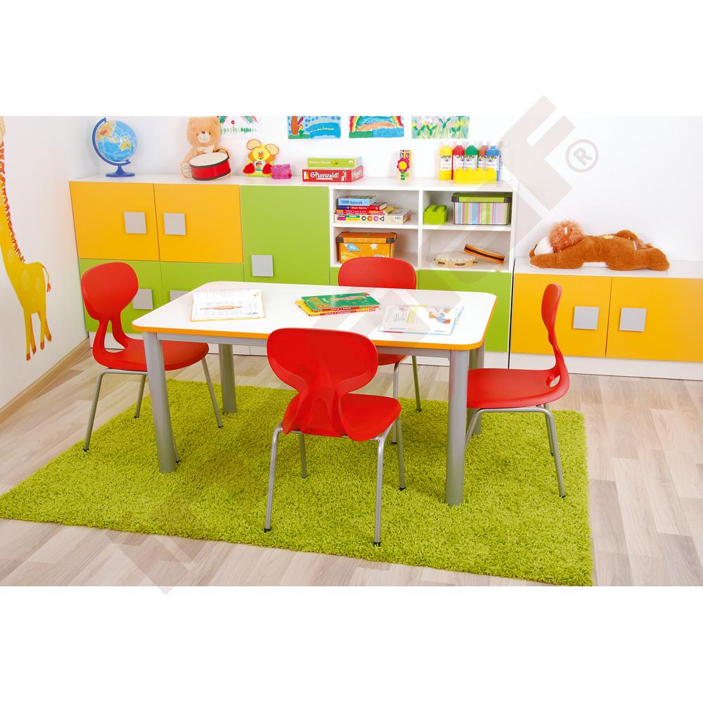 Stuhl Colores 3, SH 36 cm, blutorange