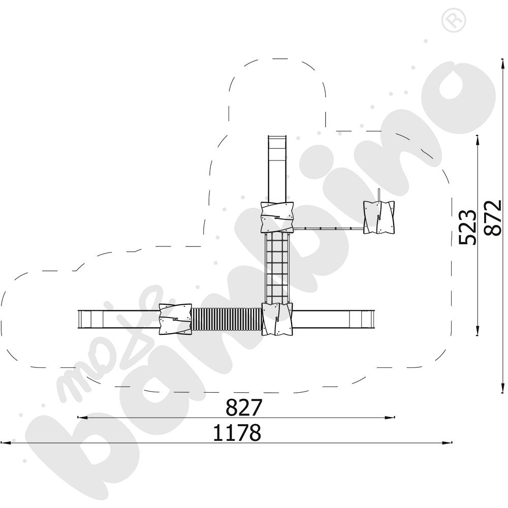 Zestaw Urbi 10, słupy metalowe C