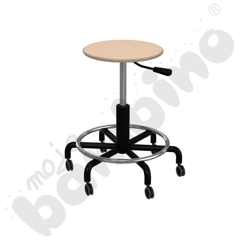 Taboret obrotowy z podnóżkiem