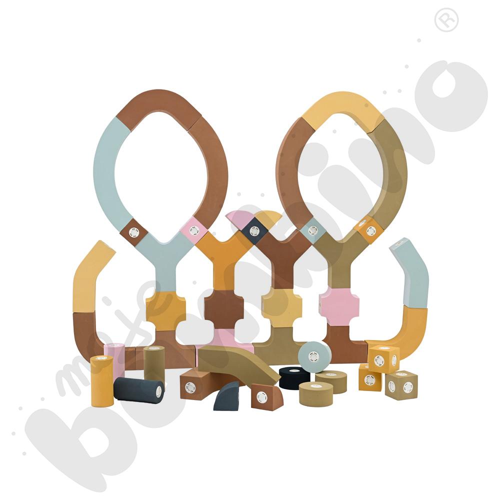 Piankowe klocki magnetyczne Ani, 44 elem.