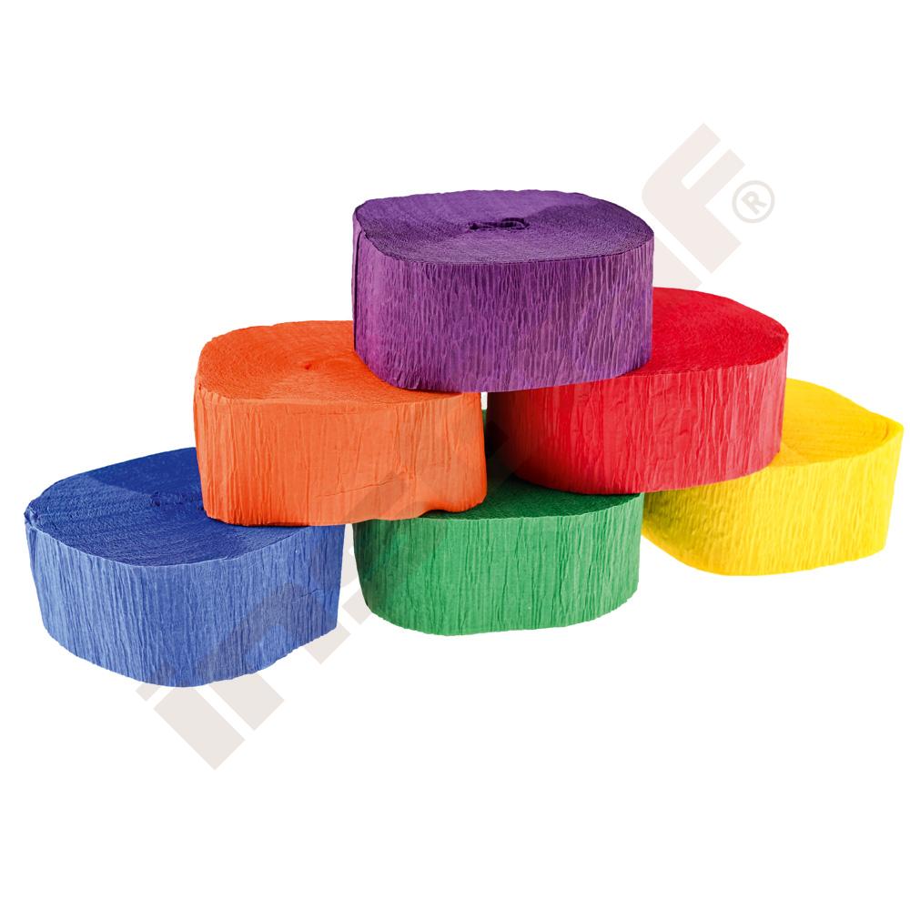 Krepppapier-Luftschlangen, 6 Stck.