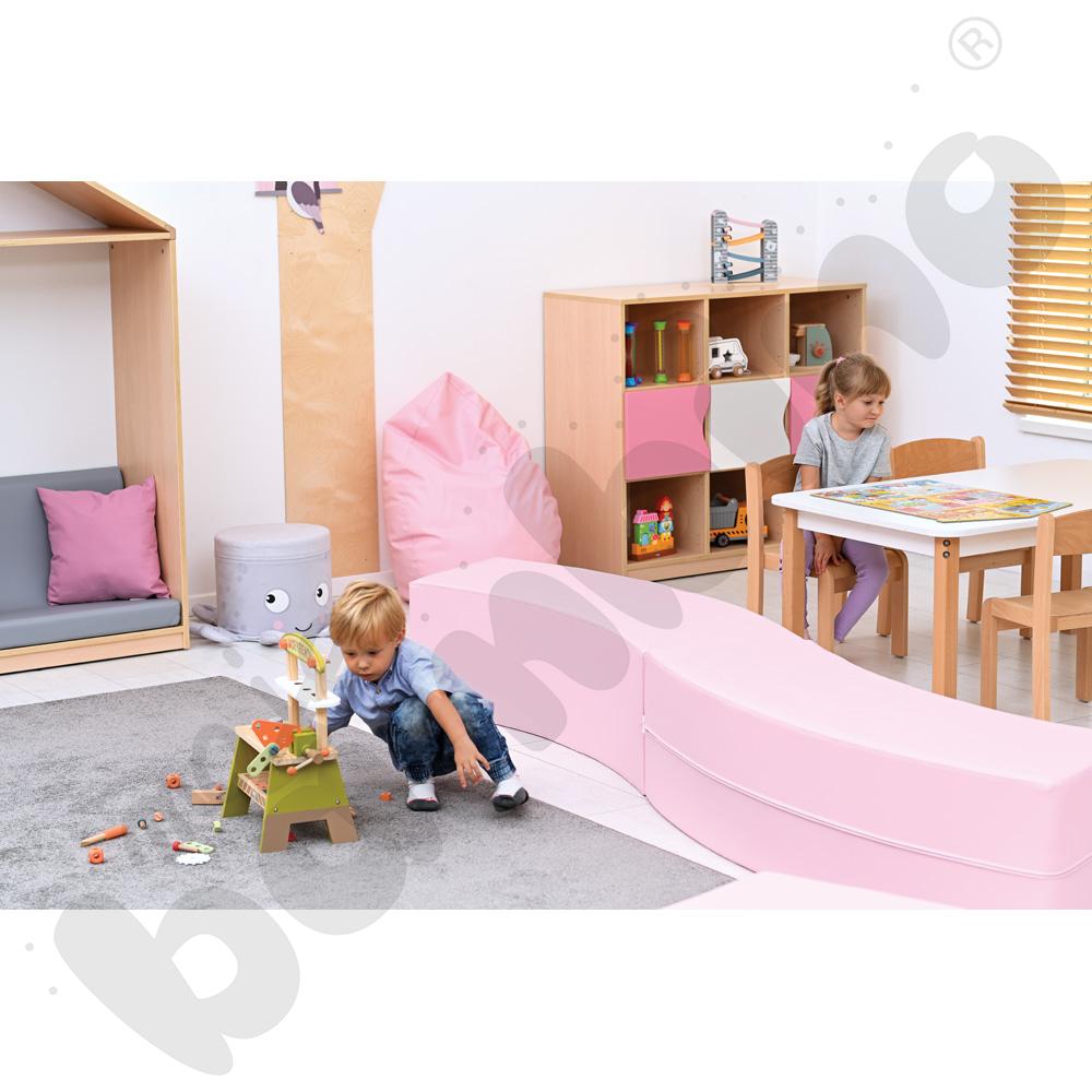 Siedzisko Paolo długie, jasnoróżowy pastel