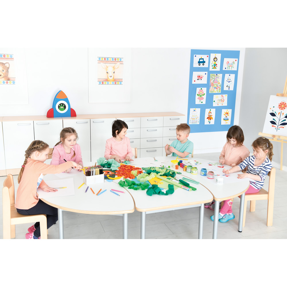 Drevené trojhranné farbičky Bambino - predškolská sada, 144 ks