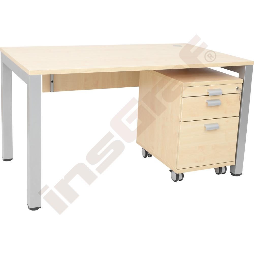 Kontejner s přihrádkou na psací potřeby, s kancelářskými zásuvkami a centrálním zámkem