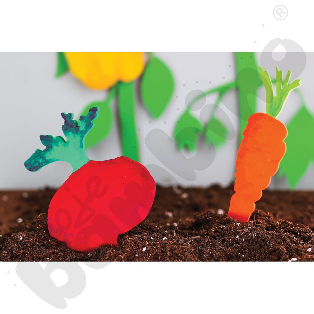 Piankowe kształty do ozdabiania - warzywa, 40 szt.