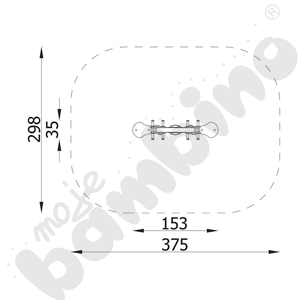 Ważka na sprężynie Simple, recykling, na podstawie betonowej