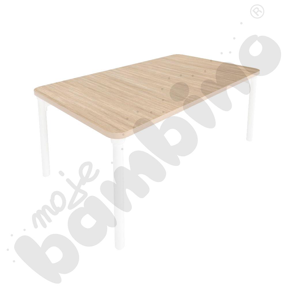 Stół Marcus 120 x 80 cm, rozm. 1, nogi drewniane białe, blat klon, obrzeże ABS