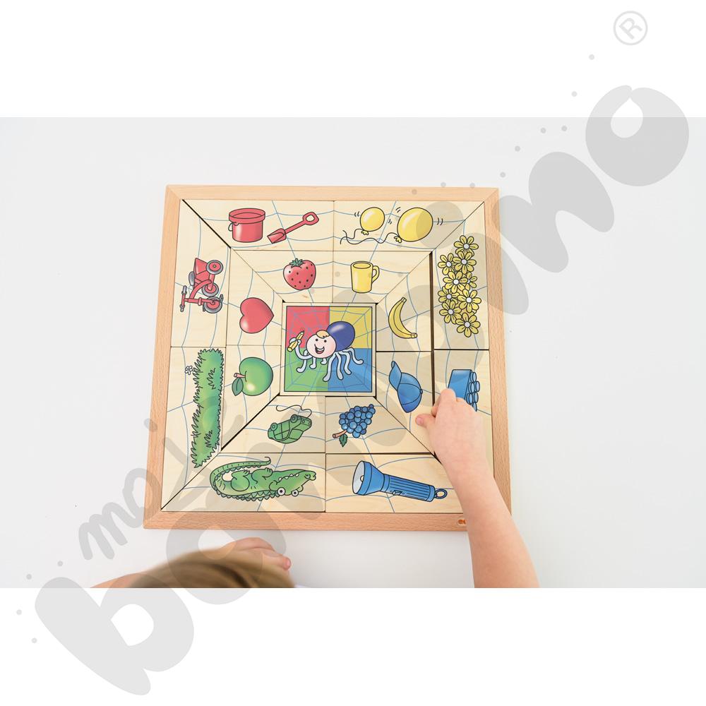 Puzzle z pająkiem - kolory