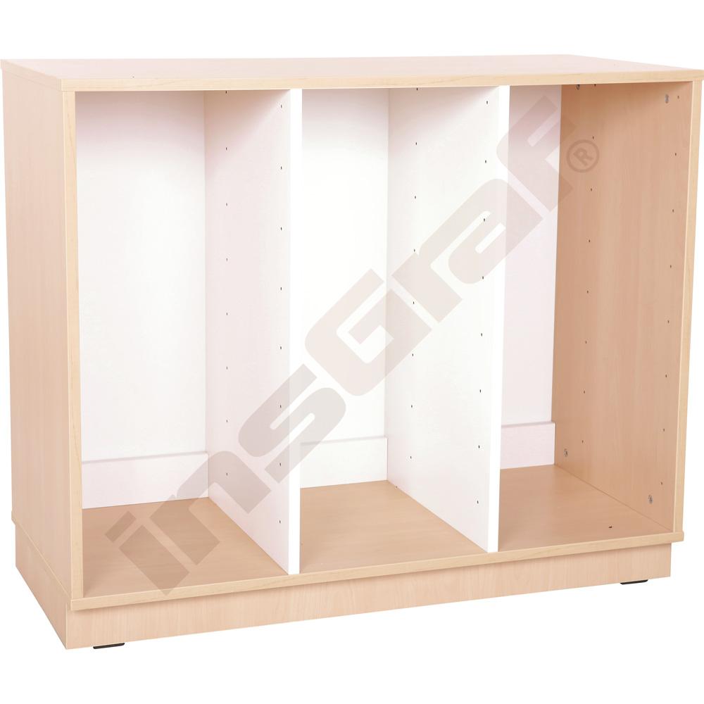 Quadro - skříňka M na plastové zásobníky - se 2 předěly 