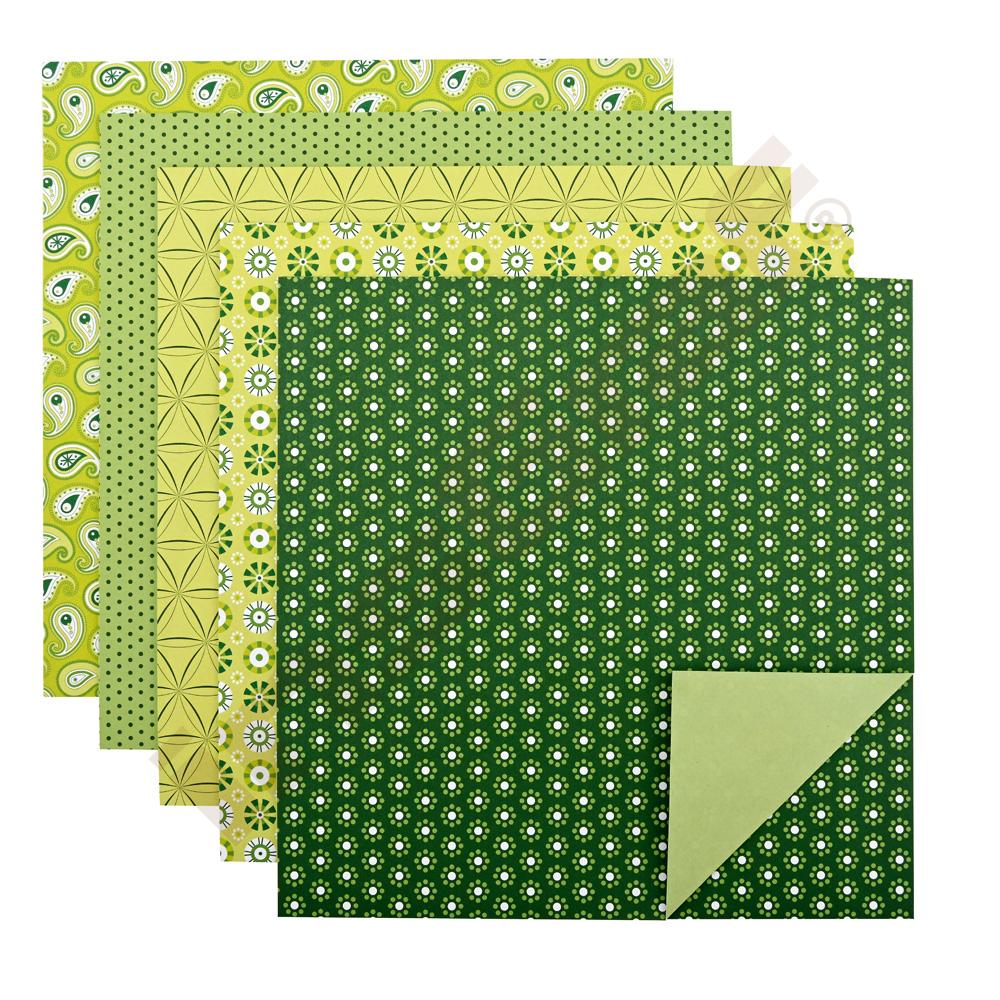 Sada papírů pro origami - zelené