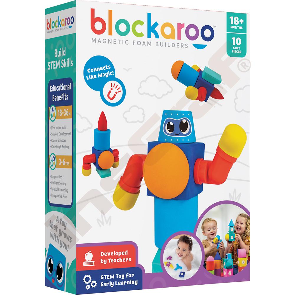 Blockaroo Robot - magnetické molitanové prvky, 10 prvků