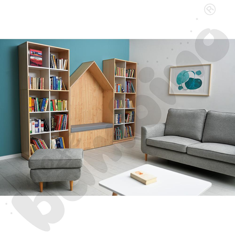 Quadro - nadstawka M z przegrodą i półką, szer. 79 cm - klon jasny