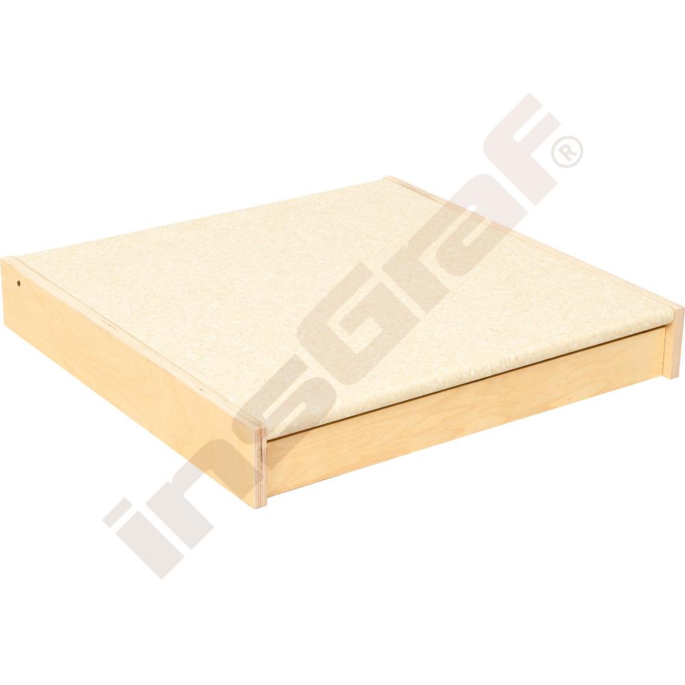 
Quadratpodest, H 10 cm, Linoleum beige
