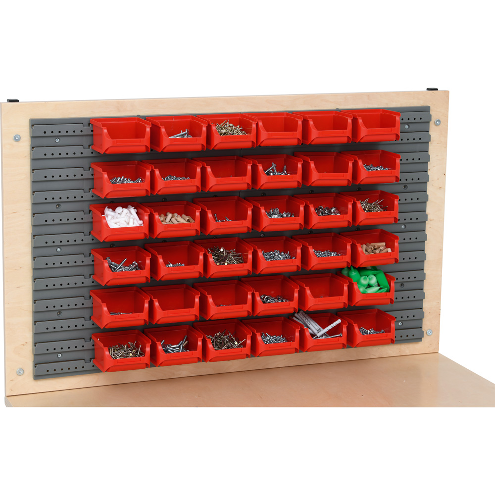 Dielenský úložný box, červený 10x10x6