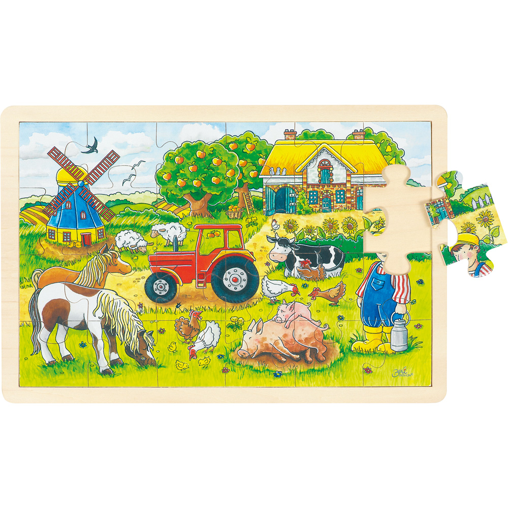Drevené puzzle so zvieratkami - Priatelia z farmy