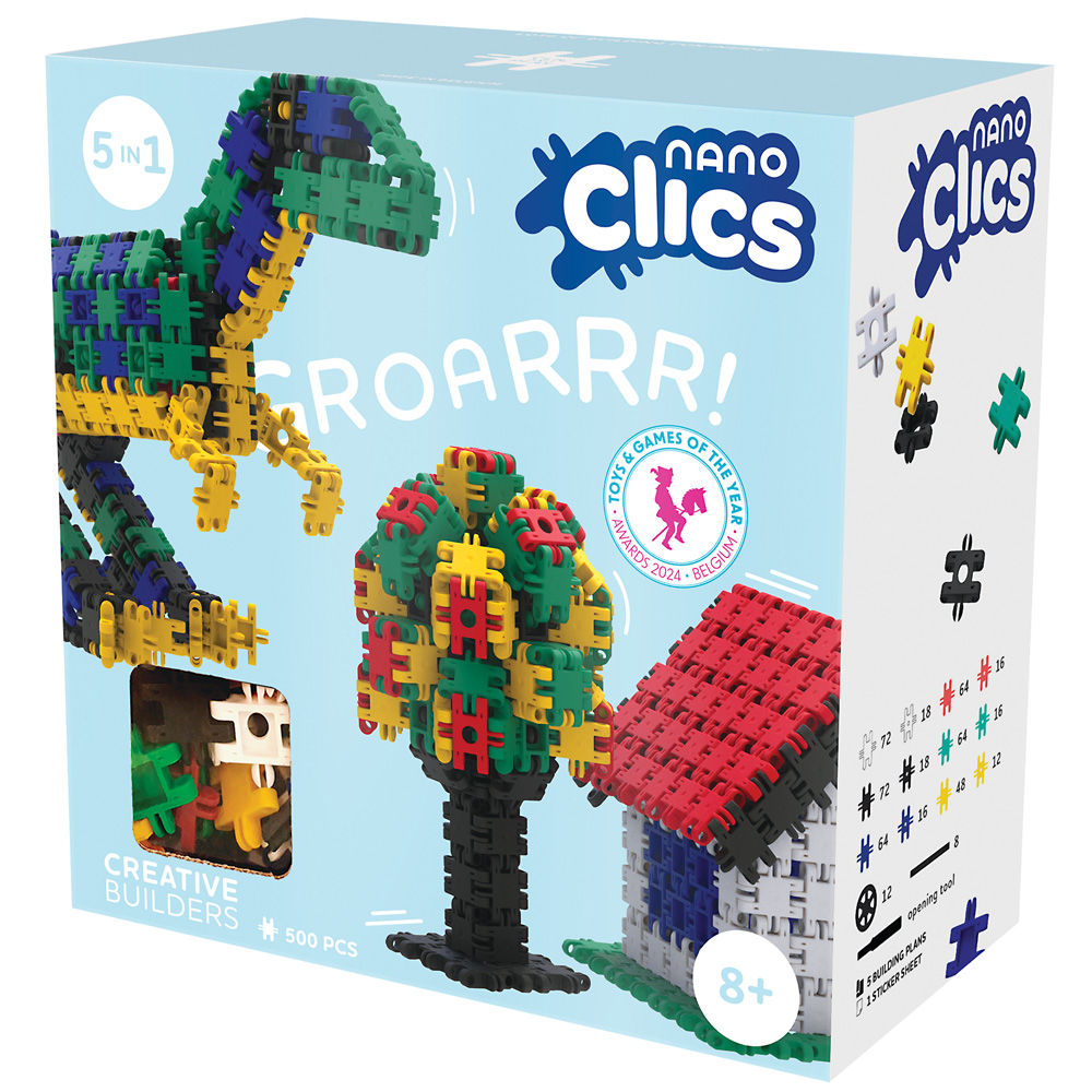 Klocki konstrukcyjne Nano Clics, 500 elem.