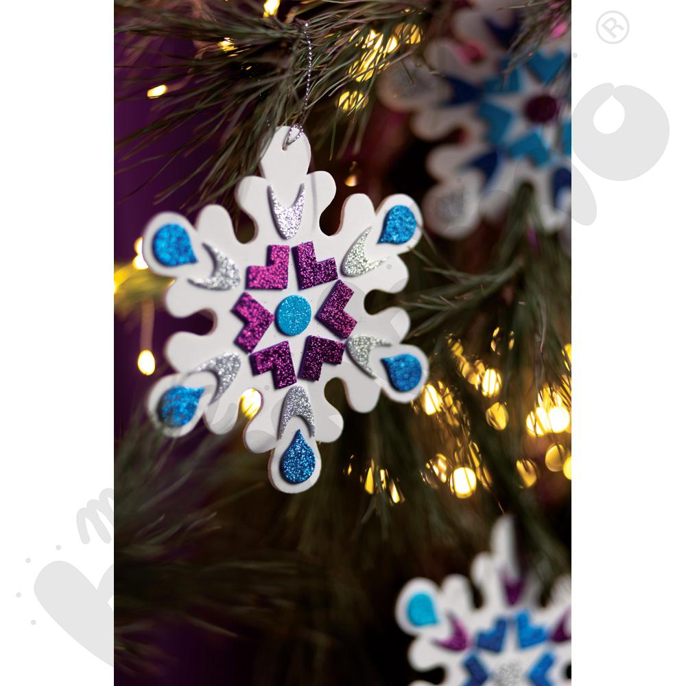 Piankowe płatki śniegu - zestaw ozdób