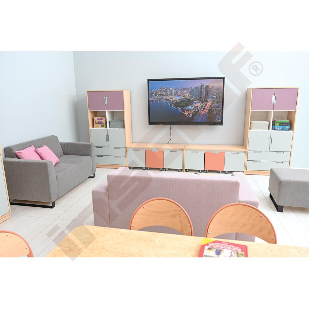 Quadro - skříňka XL na 2 široké zásuvky, světlý javor