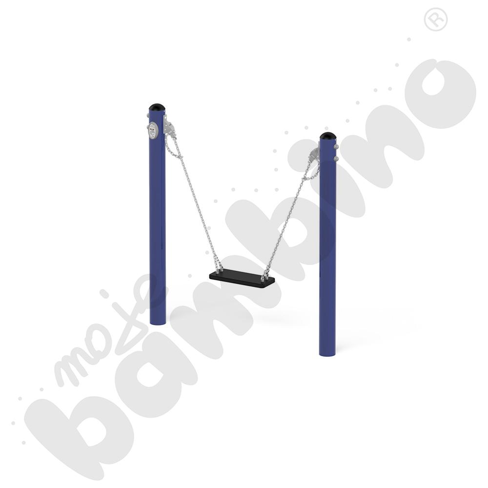 Huśtawka na słupach z zawiesiem prostym