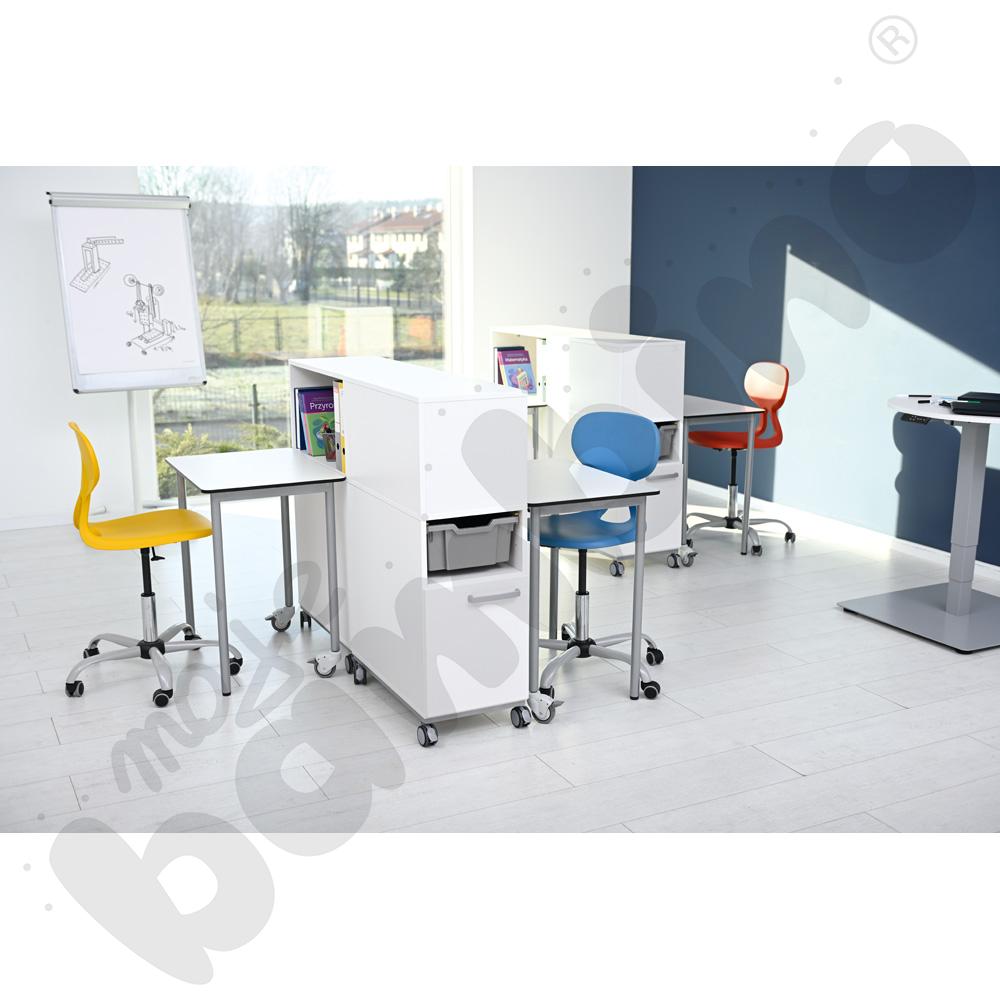 Krzesło Colores obrotowe na kółkach z reg.  wys. żółte