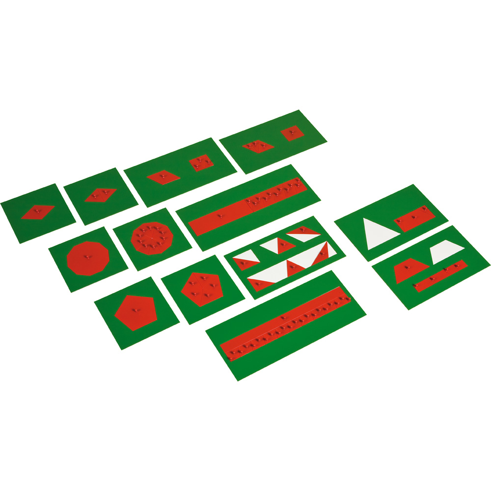 Montessori veľká zostava kovových geometrických tvarov 