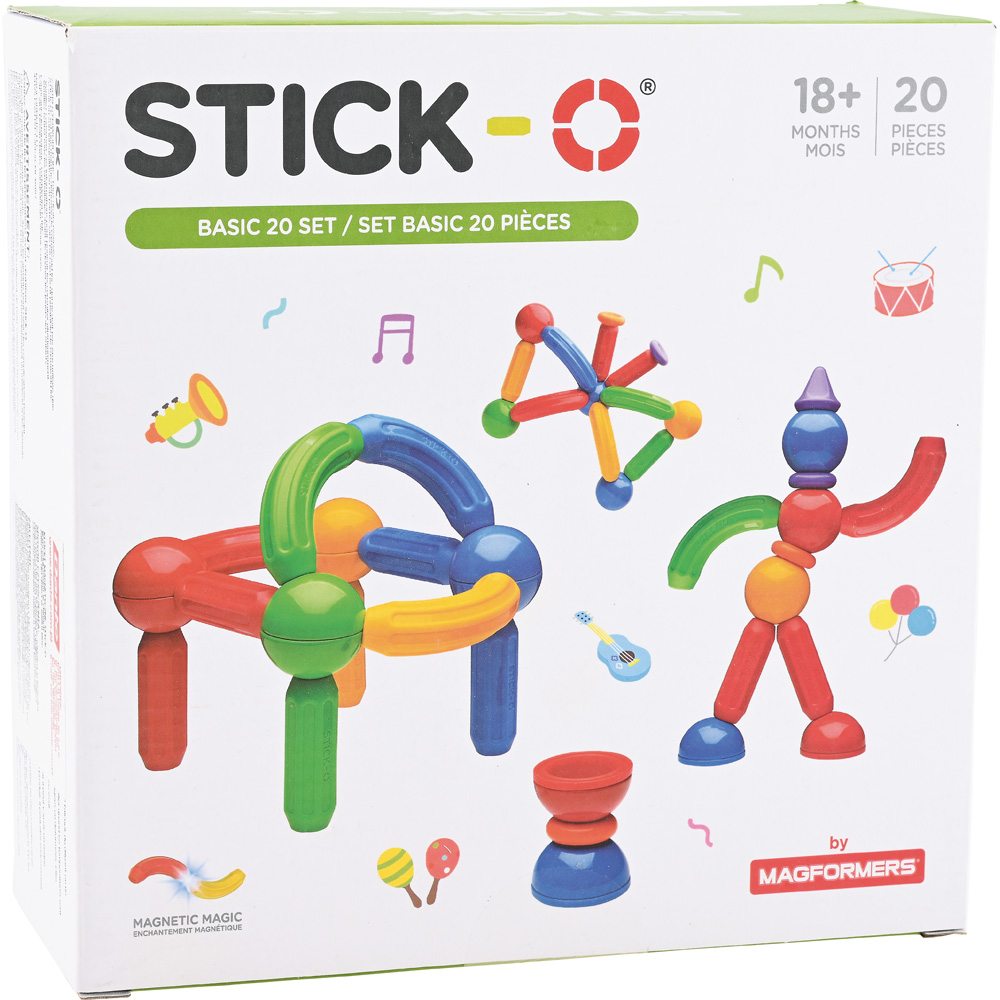 Magformers Stick-0 Základná sada, 20 ks