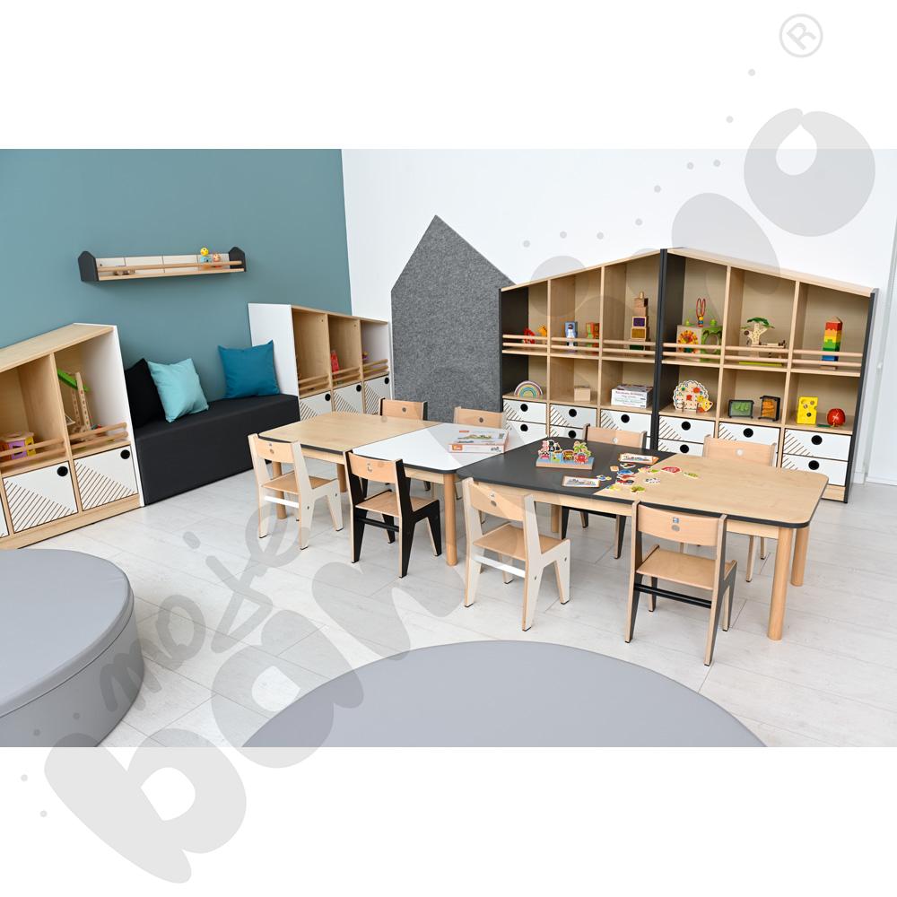 Blat stołu FLO szer. 131 cm biało-klonowy