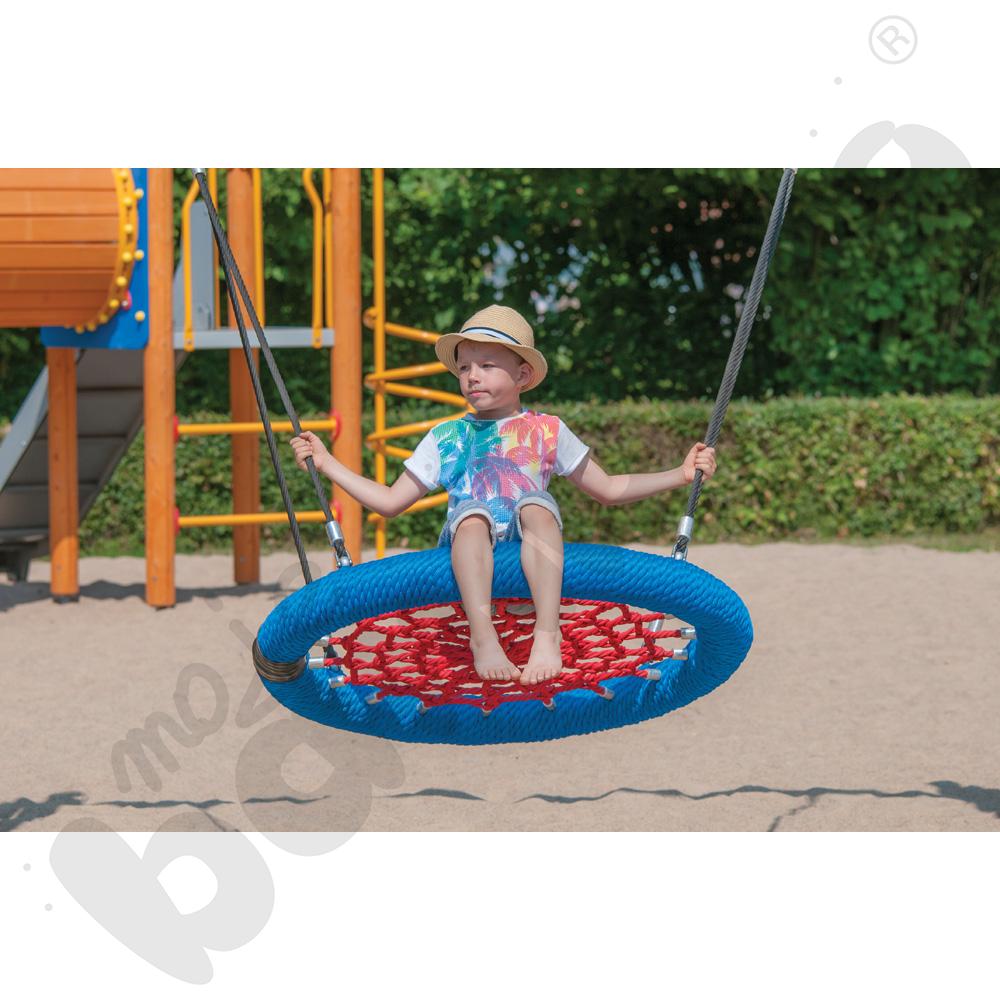 Zawiesie z siedziskiem typu Bocianie gniazdo 100 cm - niebieskie