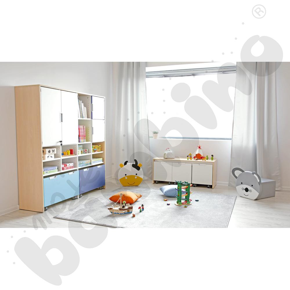 Quadro - ławeczka na 3 małe skrzynie, klon jasny