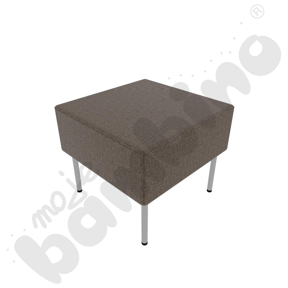 Pufa Versa 50x50 cm z plastikowymi stopkami, stelaż jasnoszary, tkanina RO36