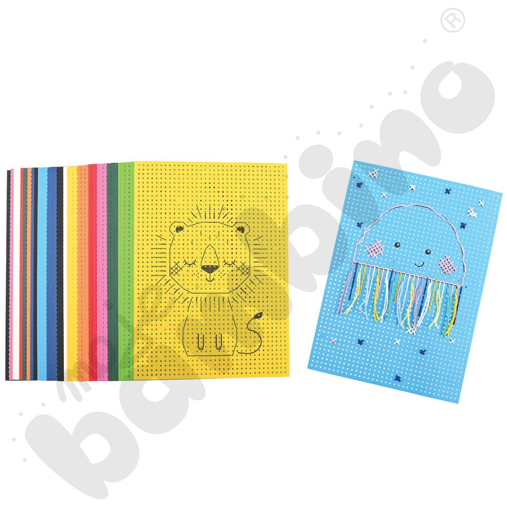 Kartonowe wyszywanki - zwierzęta