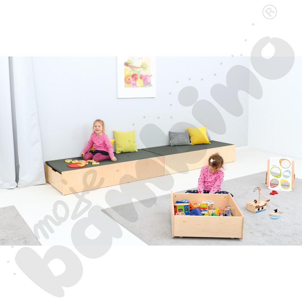 Podest z wnękami po bokach, wys. 30 cm - jasnoszary