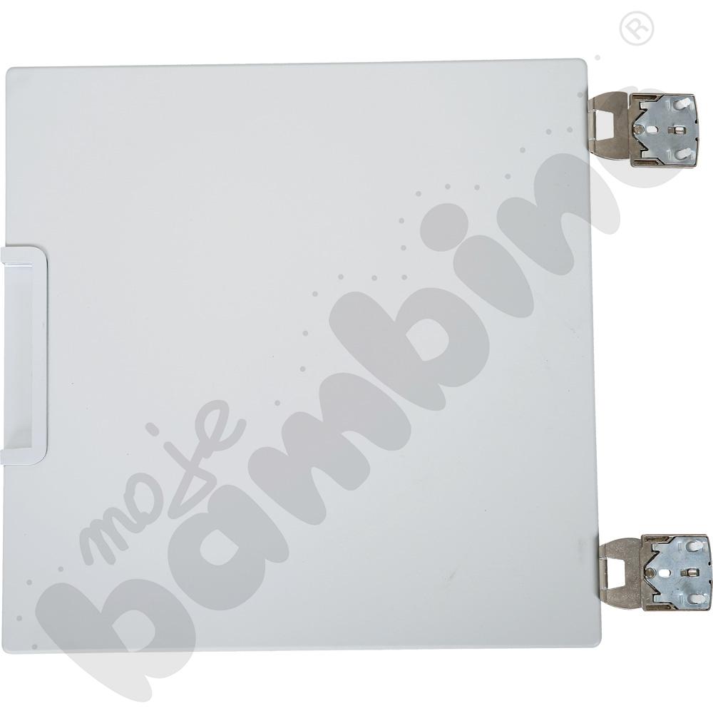 Quadro - drzwiczki małe 90 mocowane do przegrody, cichy domyk  - szare