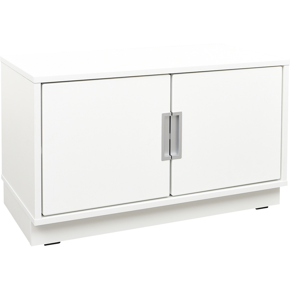Quadro - skrinka S s 1 policou na podstavci, biela