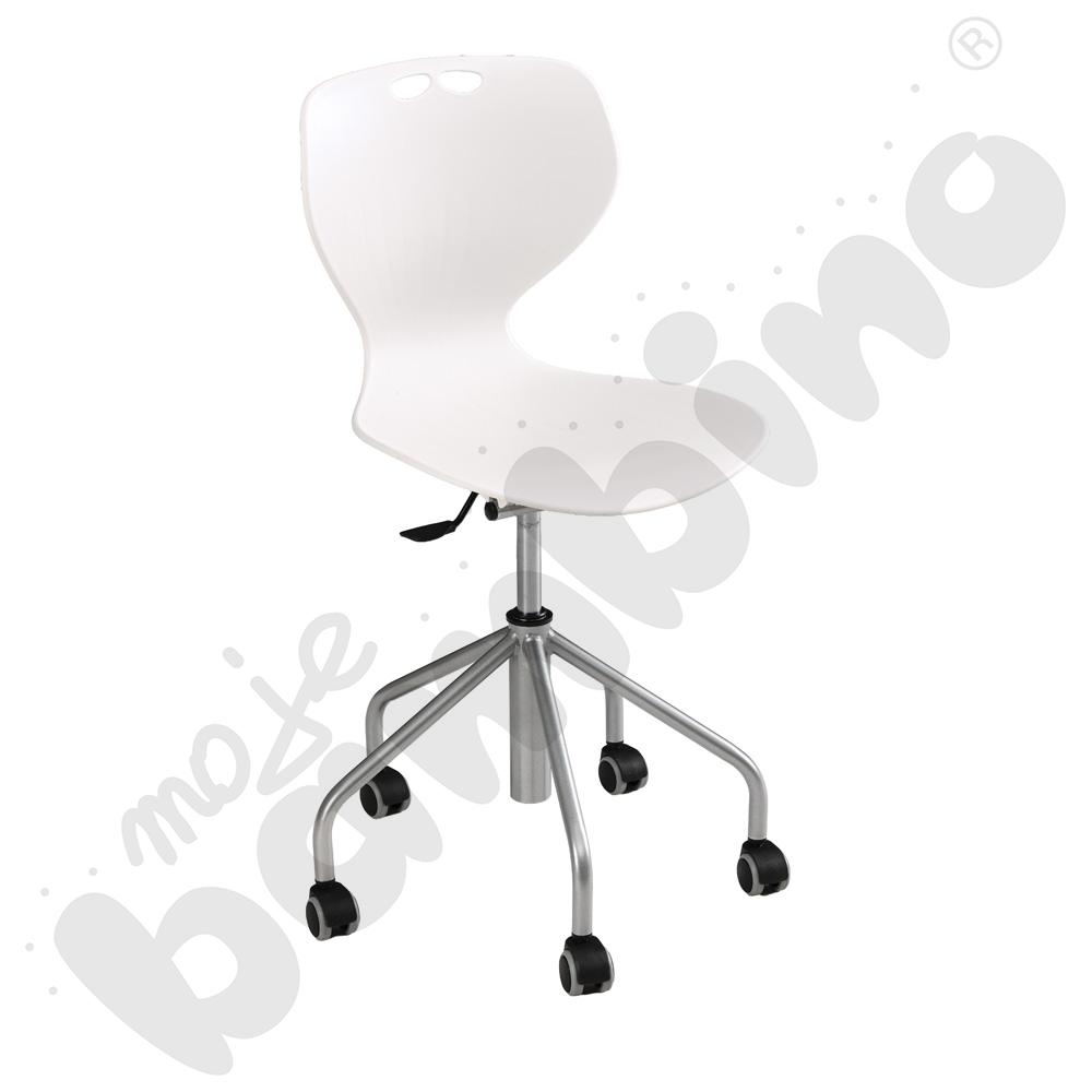 Krzesło Kapi obrotowe na kółkach białe