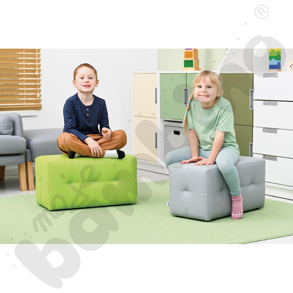 Puf tapicerowany, zielony