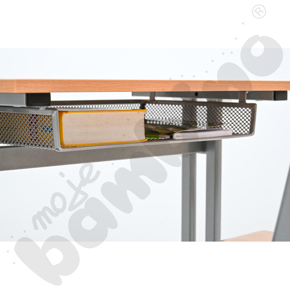 Stół IN-R 1-os. buk z koszykiem i krzesłem T, rozm. 3-4, aluminium