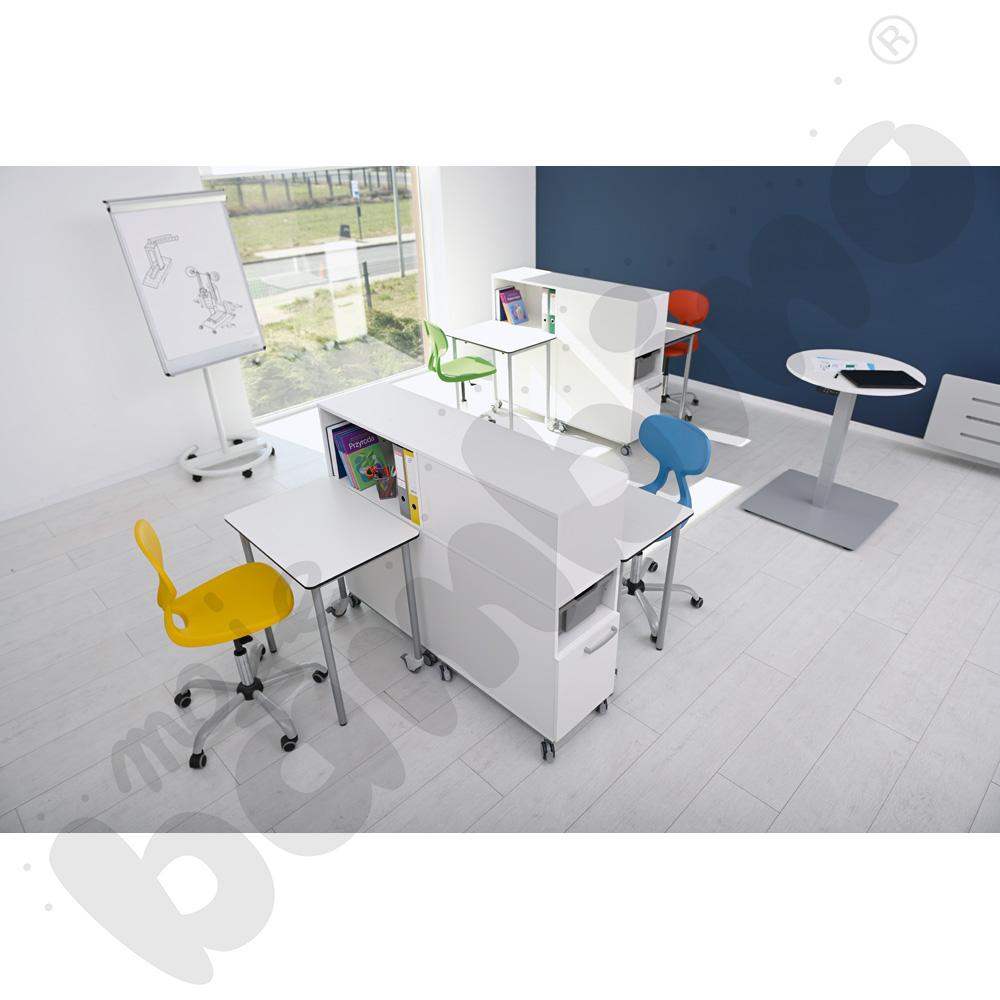 Krzesło Colores obrotowe na kółkach z reg.  wys. żółte