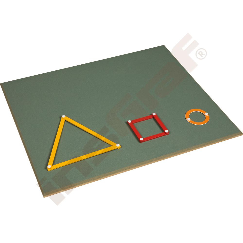 Velká tabule na Montessori geometrické klacíky 