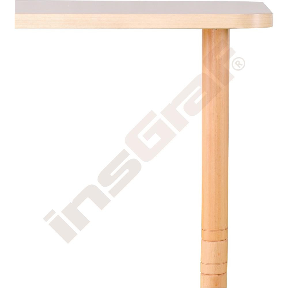 Obdĺžnikový stôl so spevnenou doskou v odtieni breza, reg. výšky 40-59 cm - k stoličkám 21-35 cm (veľ. 0-3)