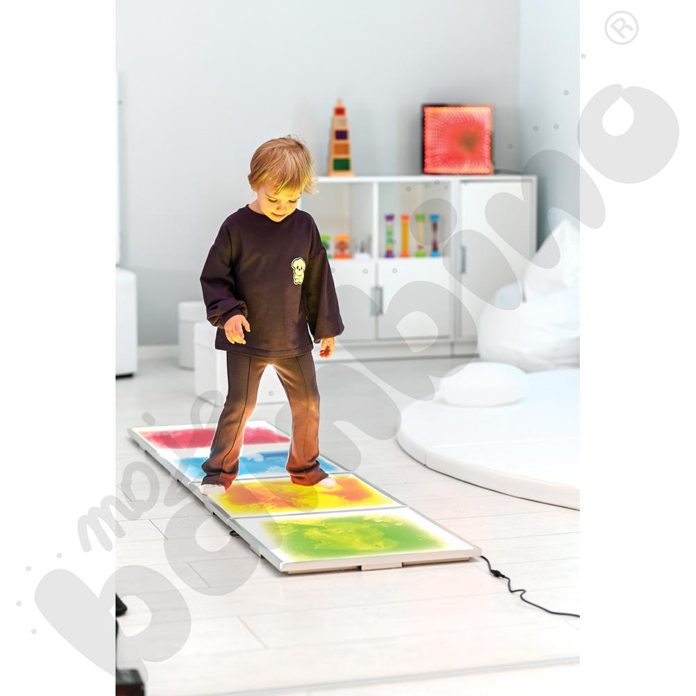 Podświetlany panel podłogowy, niebieski