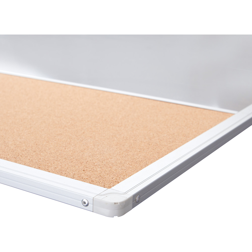 Tabuľa Combi 3-dielna, pre písanie fixkami – lakovaná a korková 120x90 