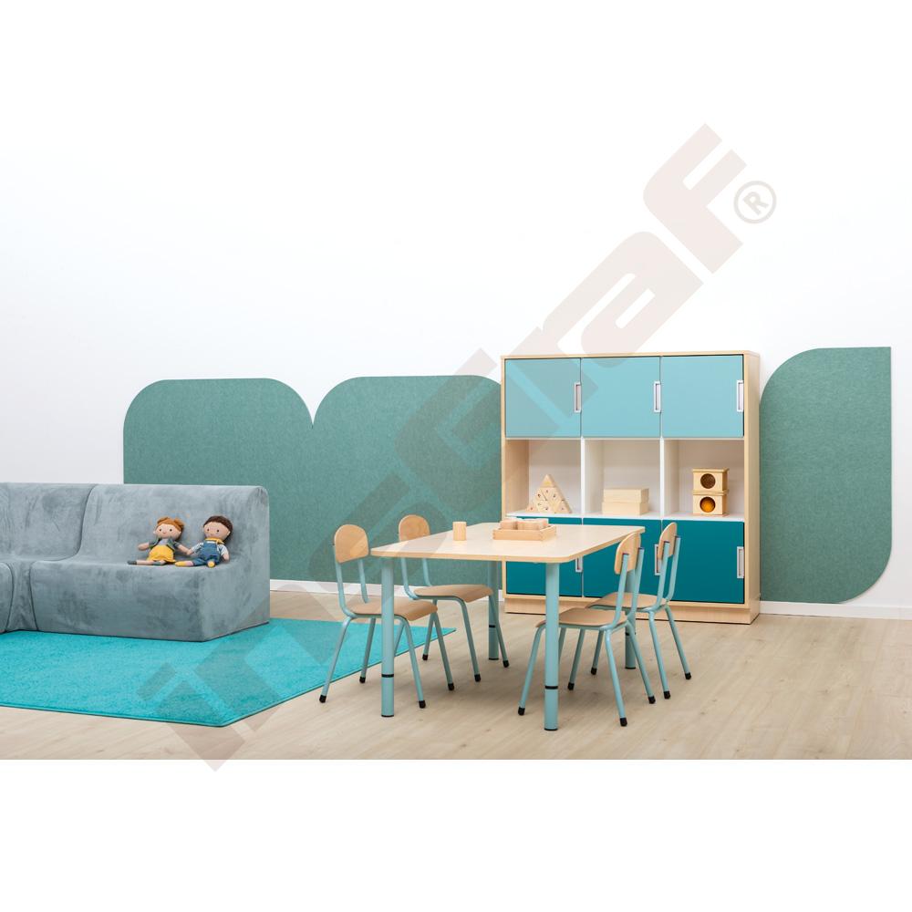 Nohy s regulací výšky, k deskám Quadro - tyrkysové, 4 ks vel. 0-3 (40-58 cm)