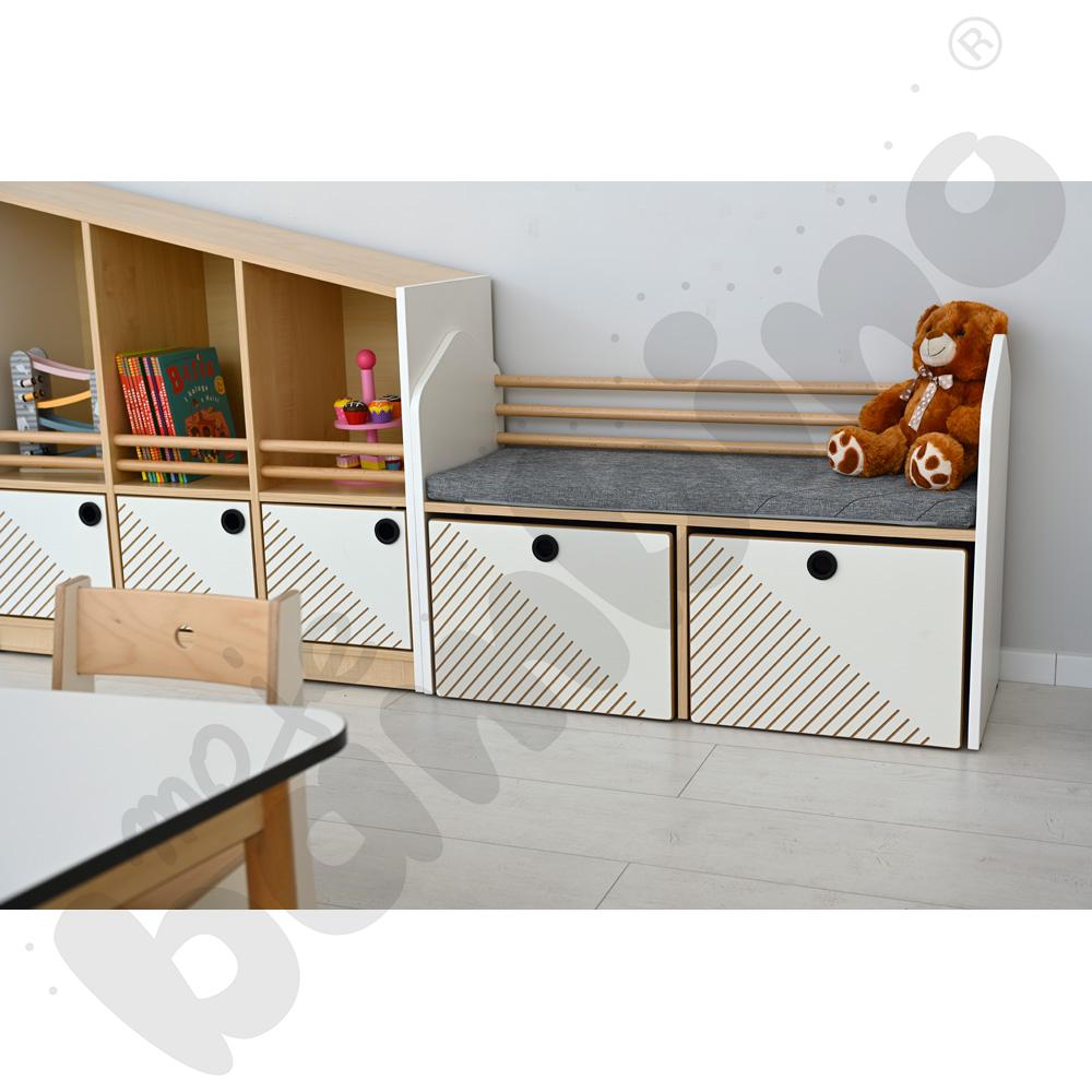 Szafka z siedziskiem FLO biała