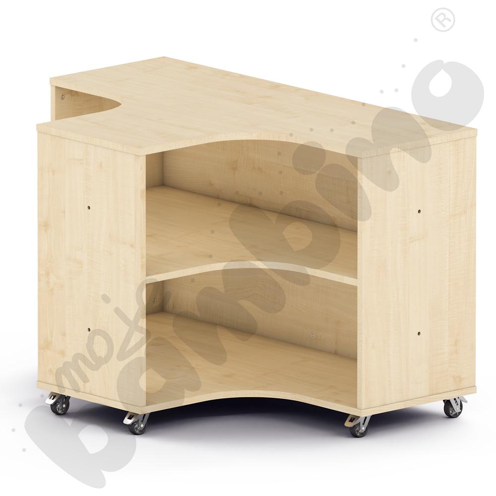 Regał T na kółkach/nóżkach, klon